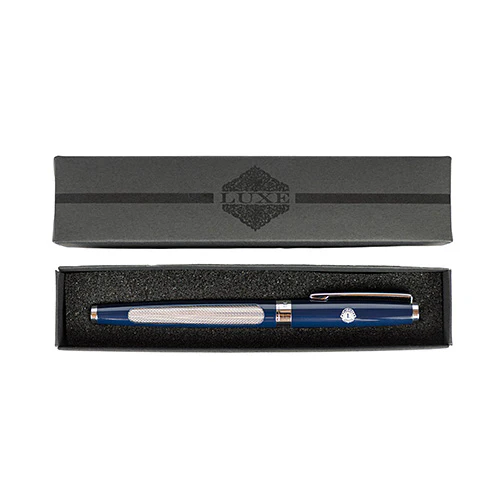 LUXE RECYCLED SS ROLLER BALL PEN NAVY