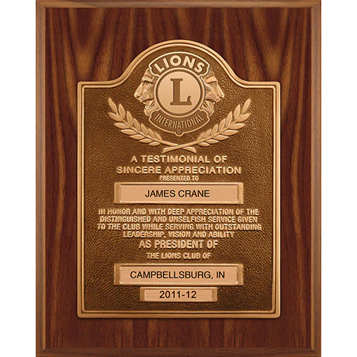PAST PRESIDENT PLAQUE