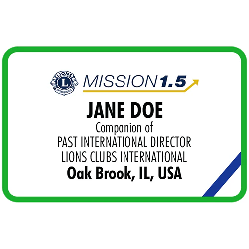 PAST INTERNATIONAL DIRECTOR COMPANION BADGE - MISSION TO GROW