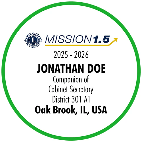 DISTRICT OFFICER COMPANION BADGE - MISSION TO GROW