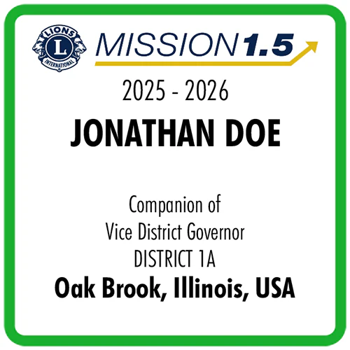 VICE DISTRICT GOVERNOR COMPANION BADGE - MISSION TO GROW