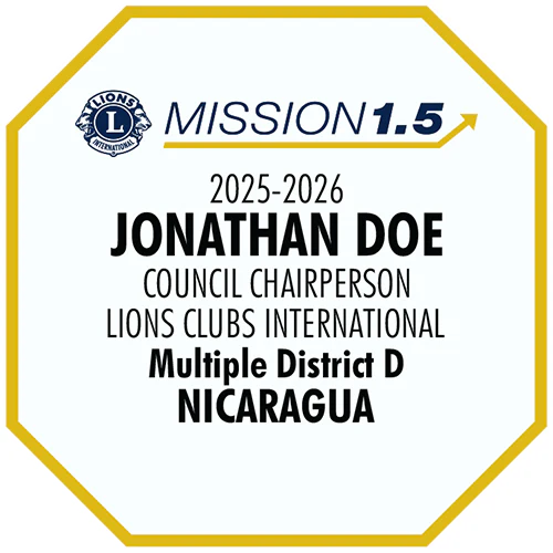 COUNCIL CHAIRPERSON BADGE - MISSION TO GROW