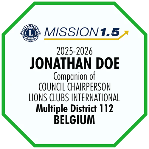COUNCIL CHAIRPERSON COMPANION BADGE - MISSION TO GROW