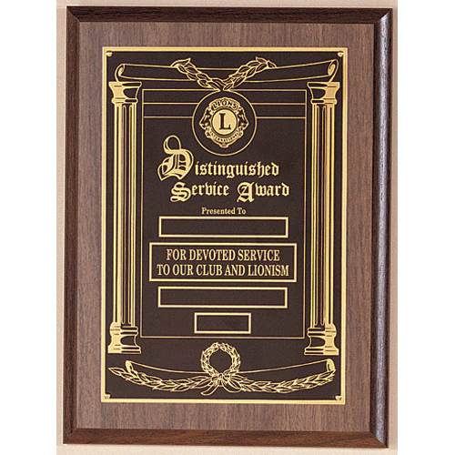 DISTINGUISHED SERVICE PLAQUE